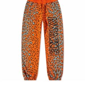 Awake Men's Orange Leopard Print Joggers